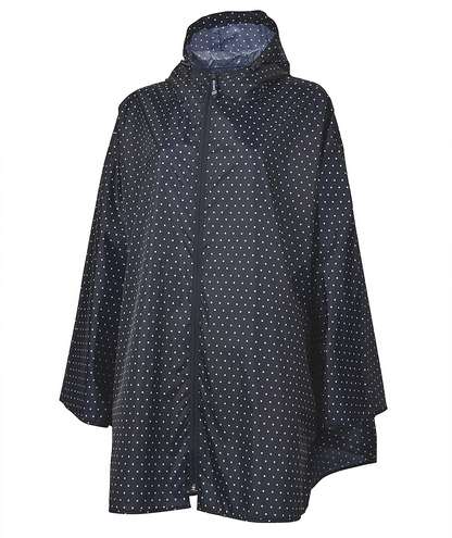 Charles River Women's Polka Dot/Navy Pack-N-Go Poncho