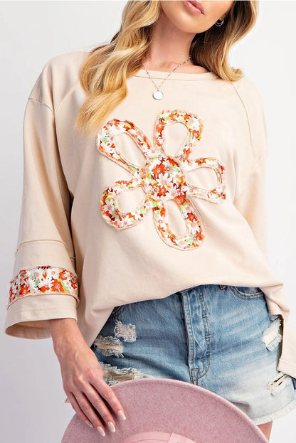 Floral Patchwork 3/4 Sleeve