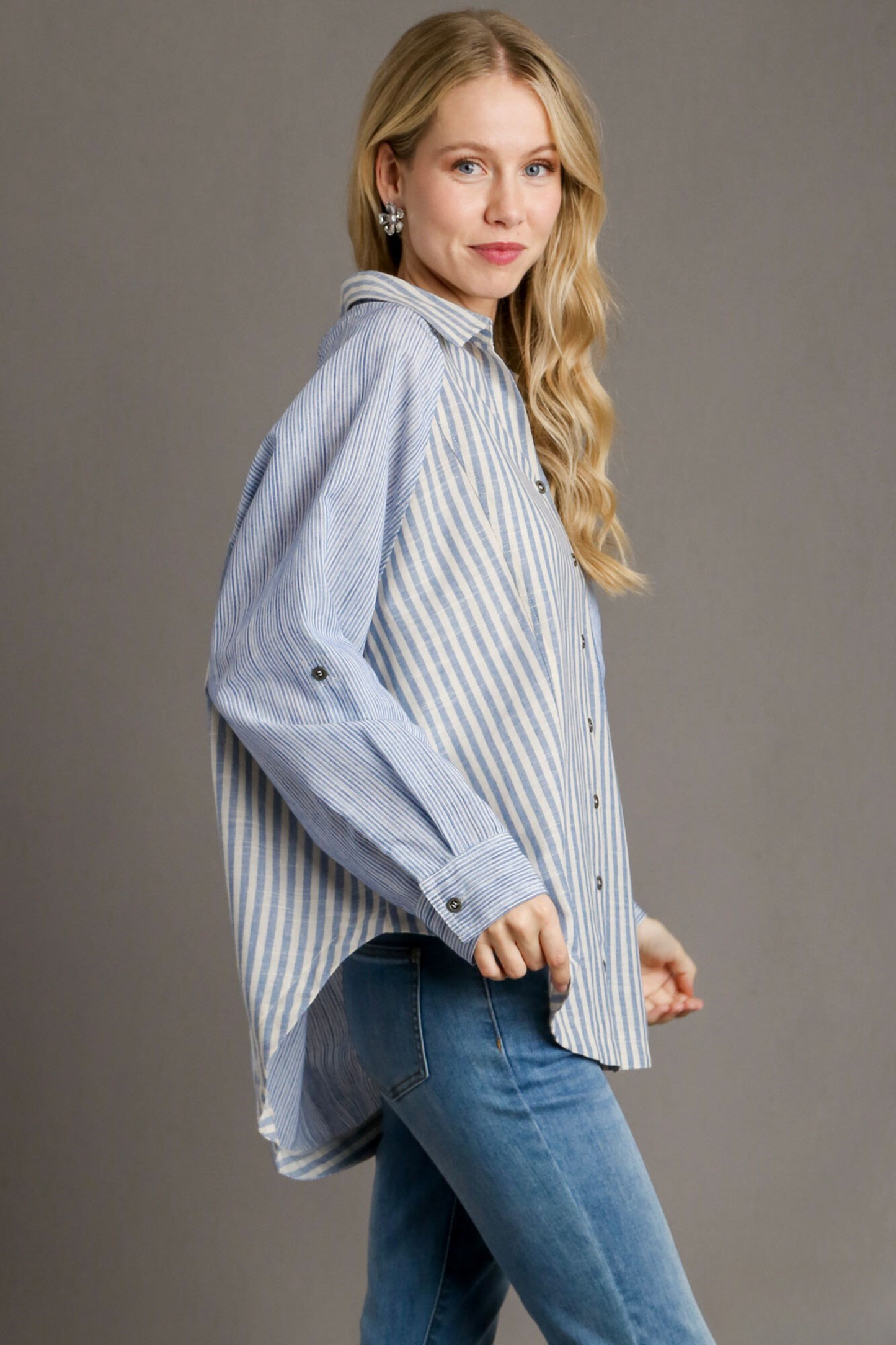 Stripe Collared Button Down Shirt