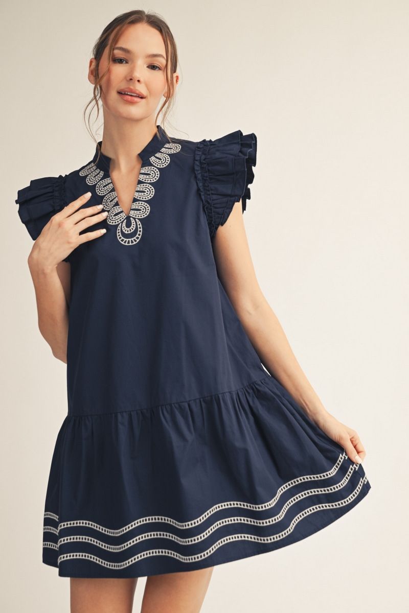 Shoulder Ruffle Dress