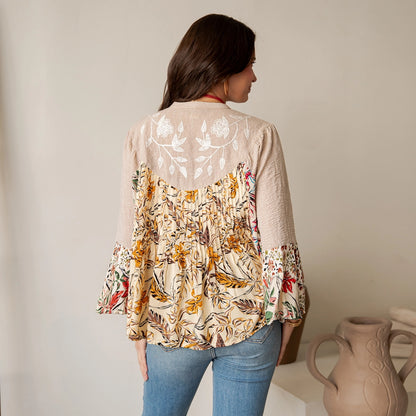 Floral Button-Down Boho Tunic