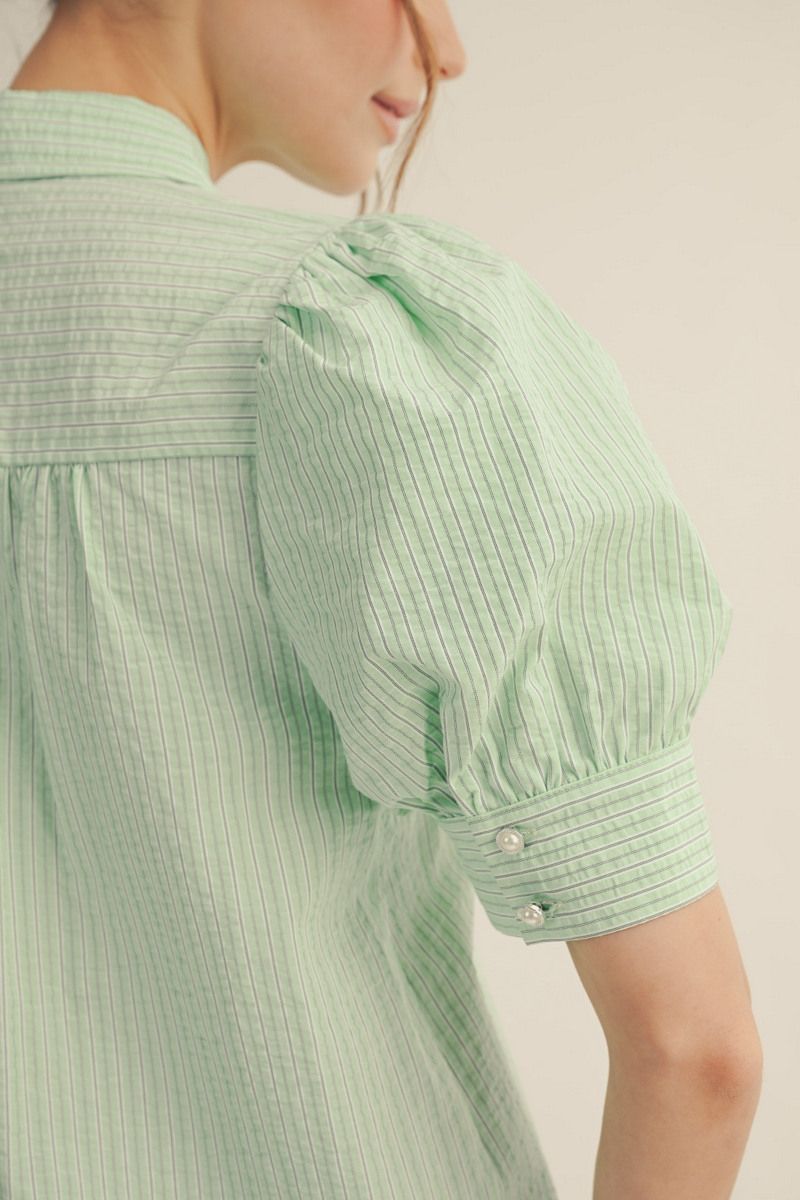 Puff Sleeve Textured Blouse