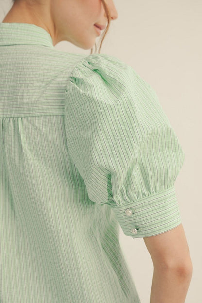 Puff Sleeve Textured Blouse