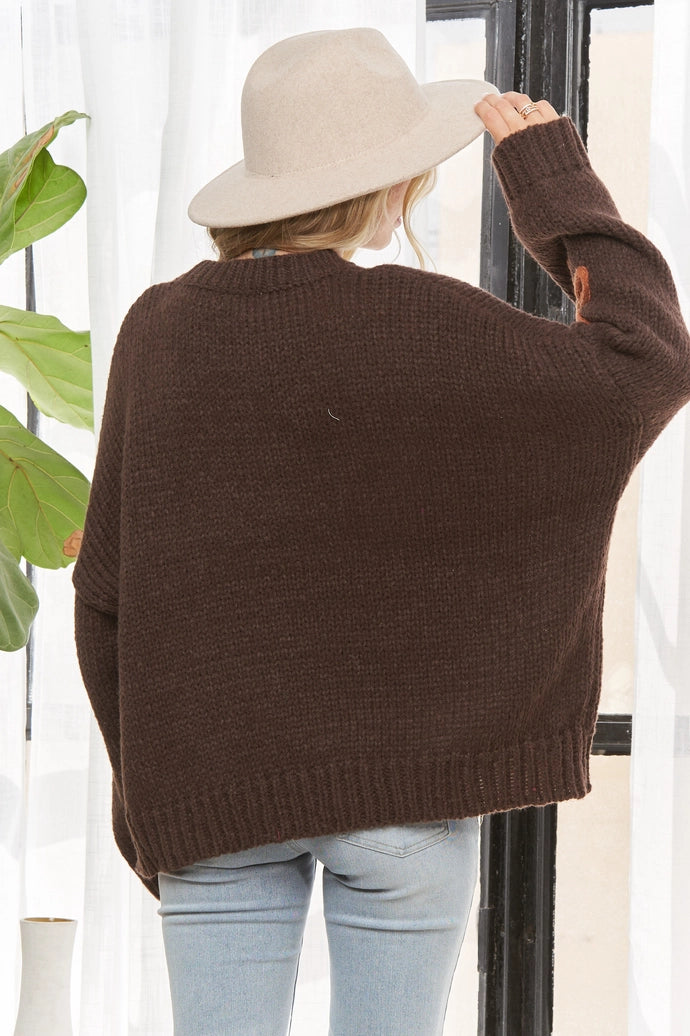 Coffee Applique Sweater