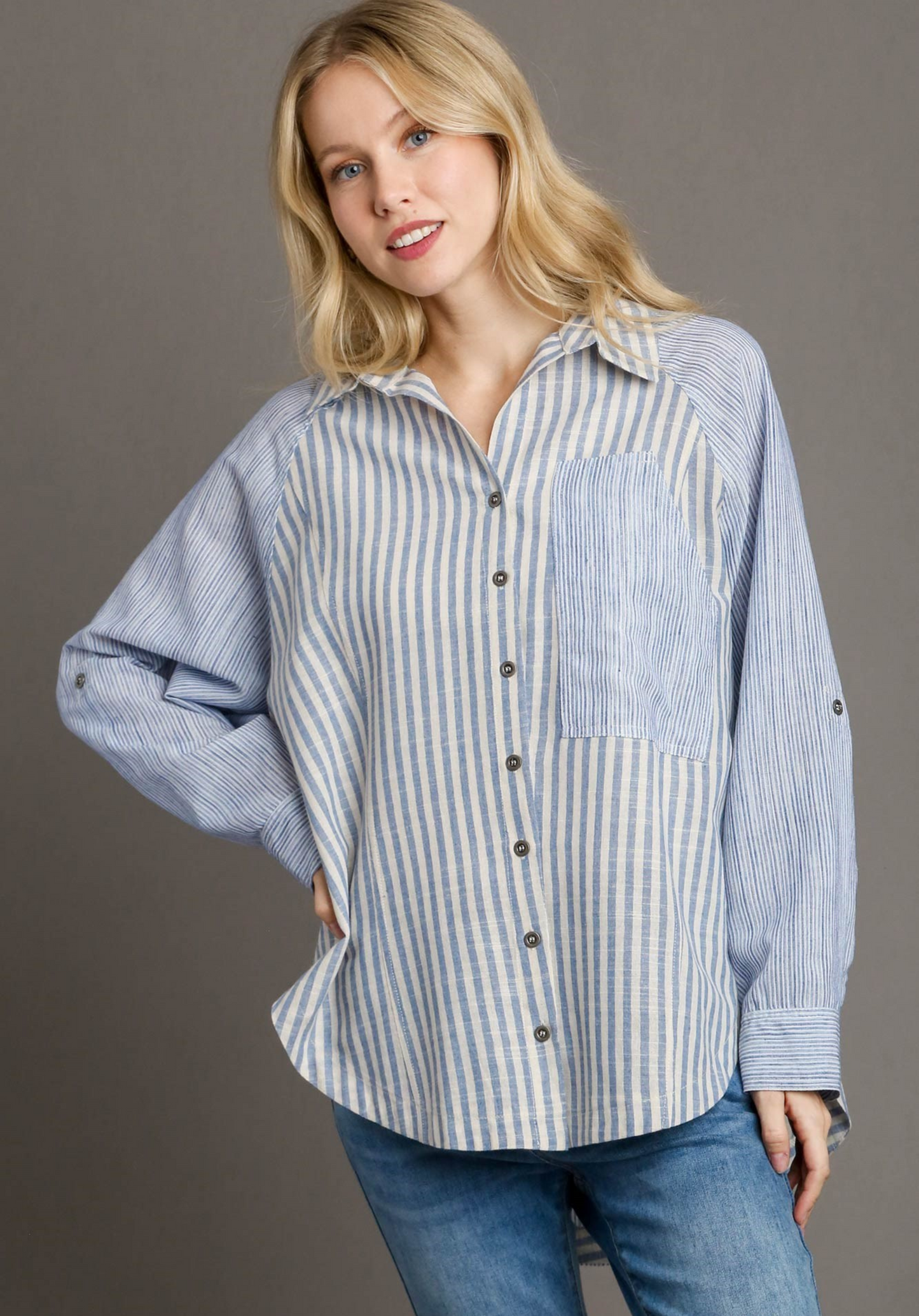 Stripe Collared Button Down Shirt