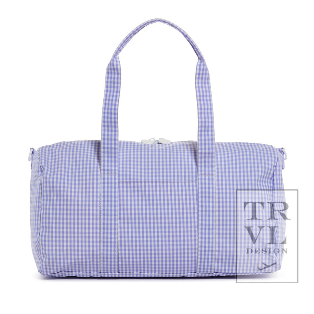 Weekender Duffel Bag in Gingham Lilac