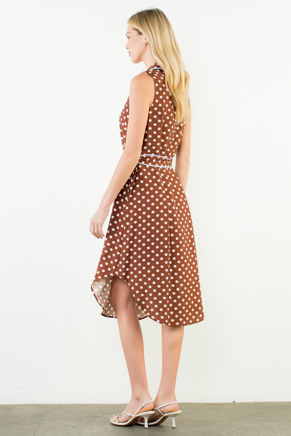 Sleeveless Polka Dot Dress