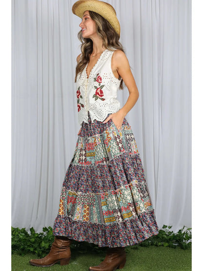 Patchwork Maxi Skirt
