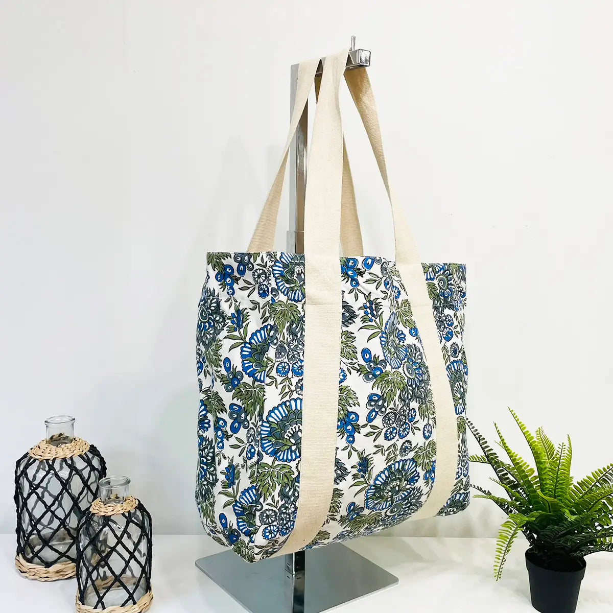 Forget Me Not Handcrafted Canvas Bag