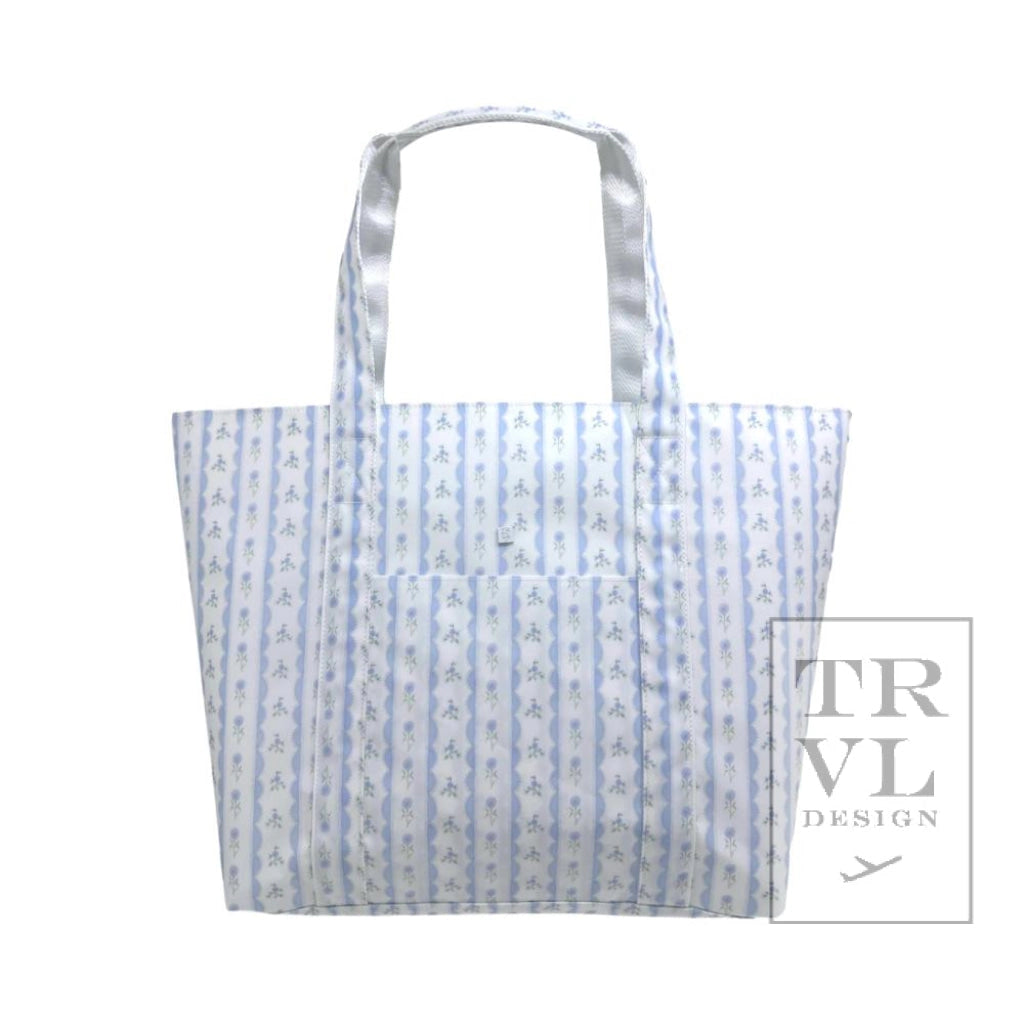 Jumbo Tote in Ribbon Floral Blue