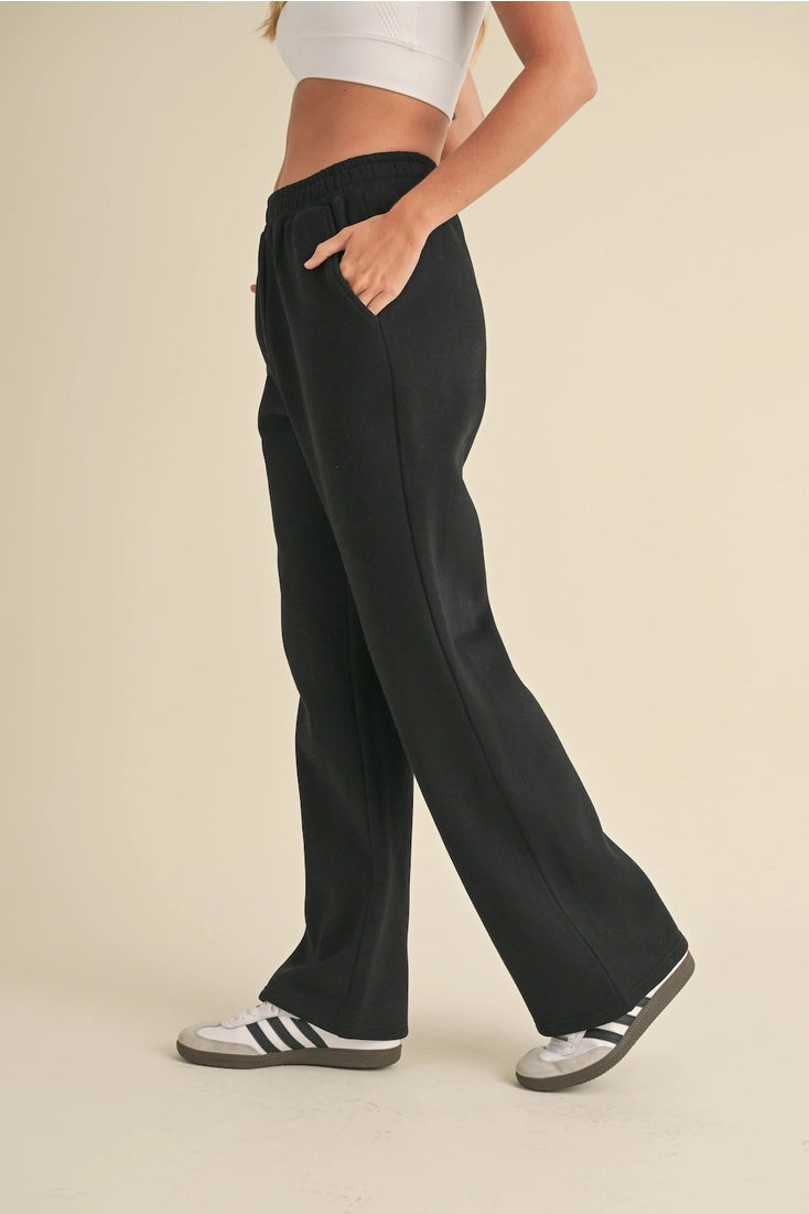 Fleece Wide Leg Sweatpants