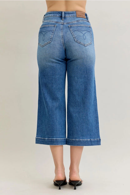 Vintage Pocket Wide Crop Jean