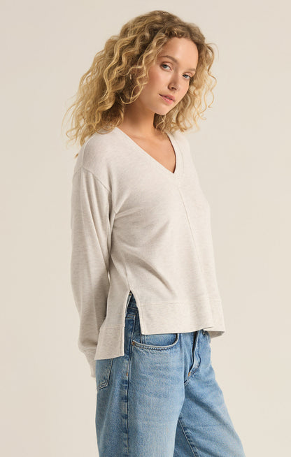 Wilder Cloud V-Neck Long Sleeve Top