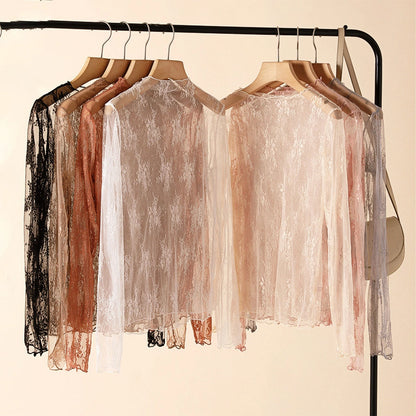 Lace Mesh Long Sleeve