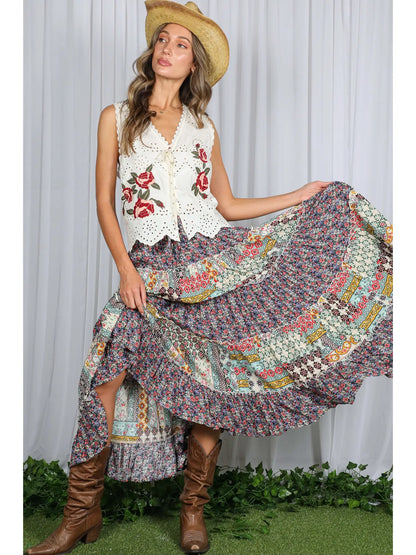 Patchwork Maxi Skirt