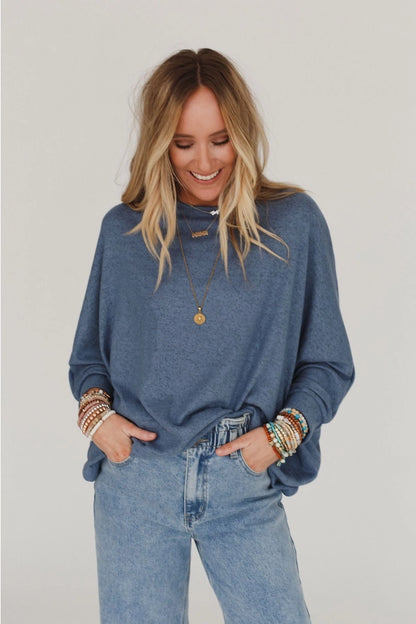 Fly with Me Batwing Sleeve Knit Sweater