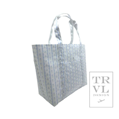 Jumbo Tote in Ribbon Floral Blue