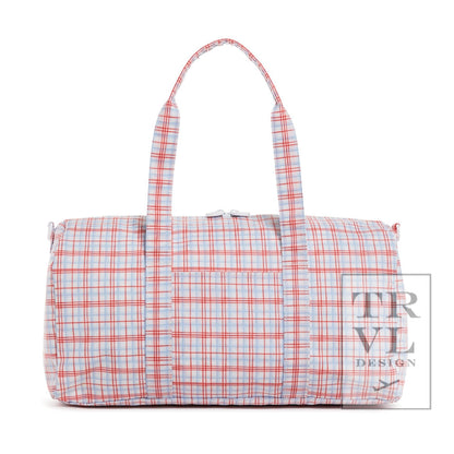 Weekender Duffel Bag in Classic Plaid Red