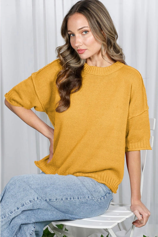 Crew Neck Knit Sweater