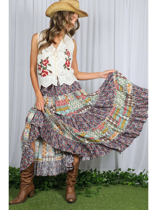 Patchwork Maxi Skirt