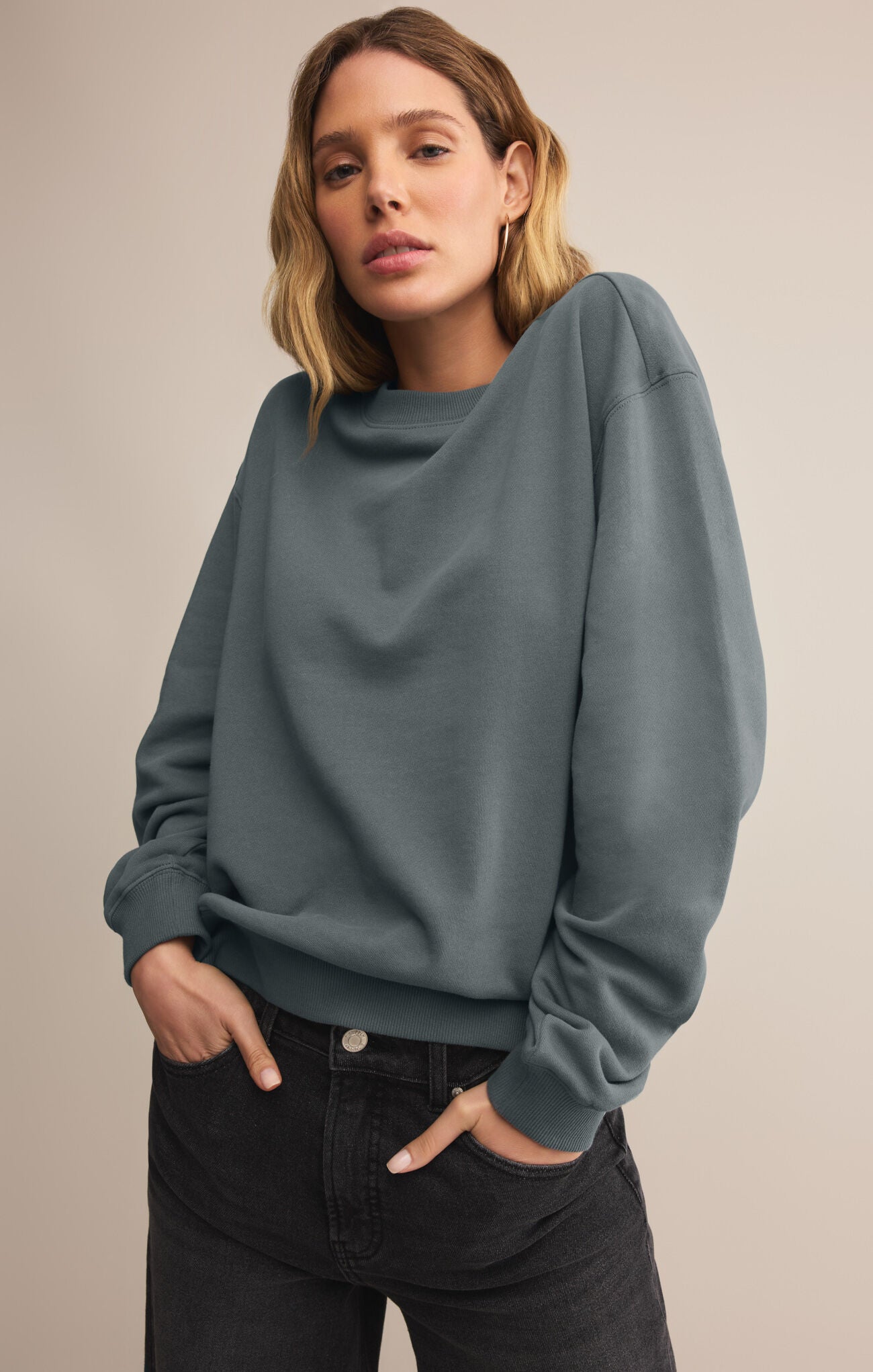 Boyfriend Cotton Sweatshirt