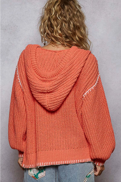 V-Neck Sweater Hoodie