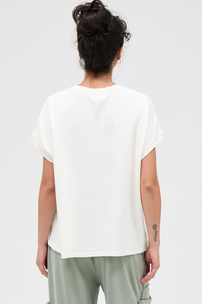 Cap Sleeve Mineral Wash Tee