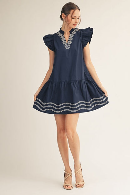 Shoulder Ruffle Dress