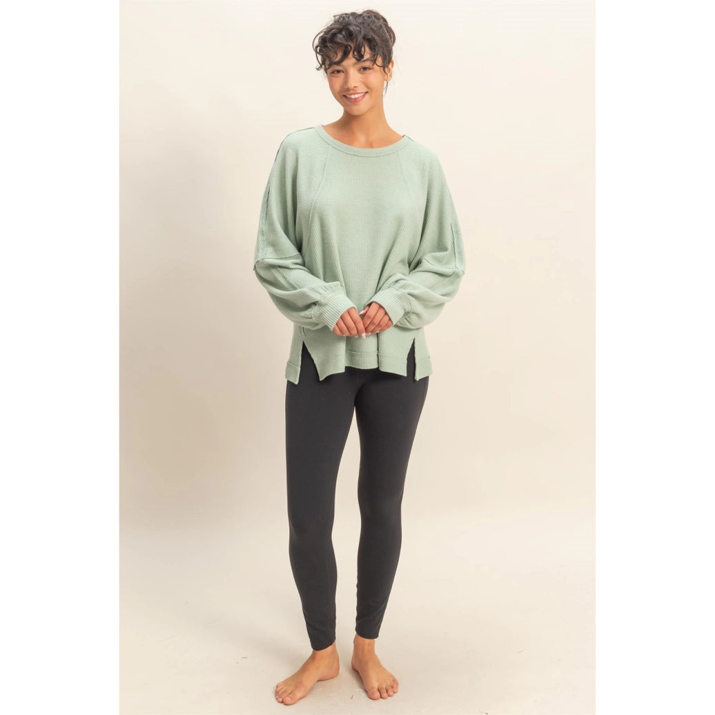 Waffle Long Sleeve Top