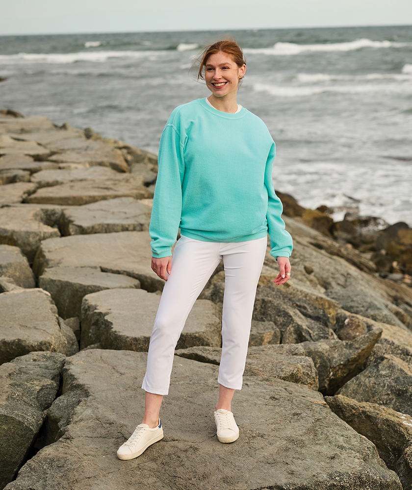 Charles River Camden Crew Neck Sweatshirt - Seafoam