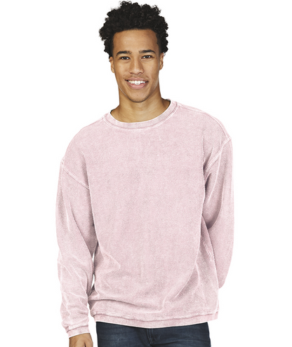 Charles River Camden Crew Neck Sweatshirt- Millennial Pink