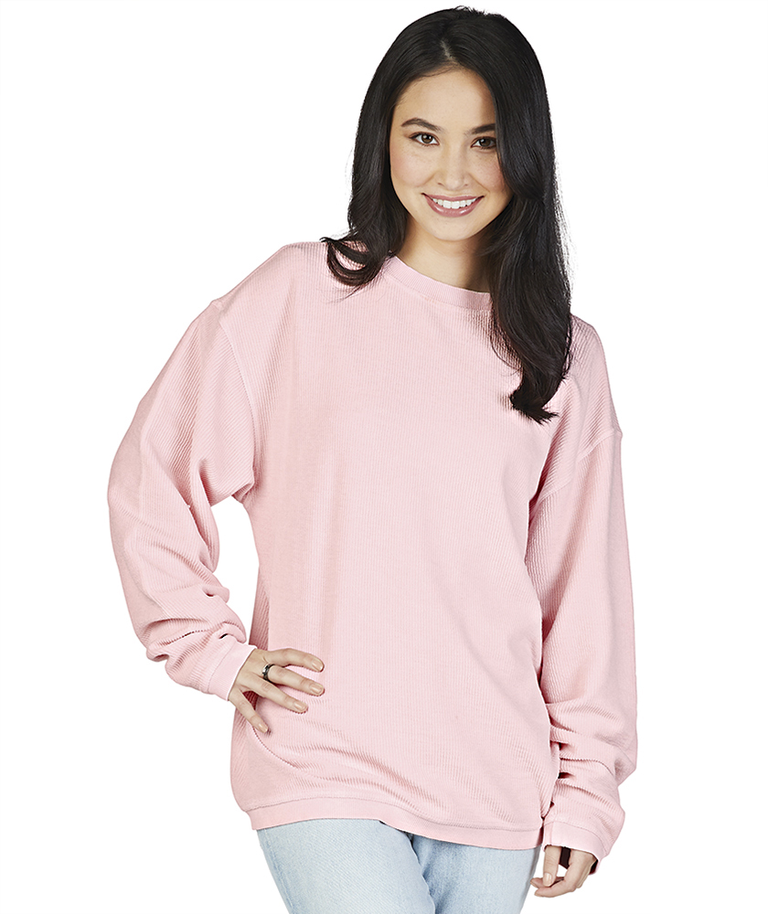 Charles River Camden Crew Neck Sweatshirt- Millennial Pink