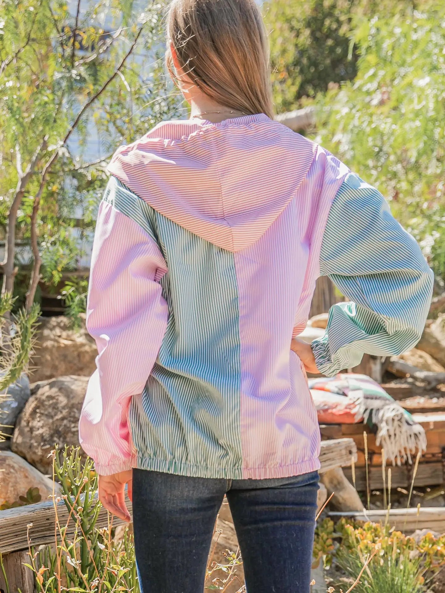 Color Block Half Zip Windbreaker