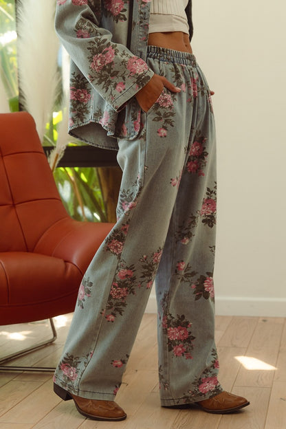 Flower Print Pants