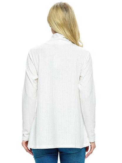Ribbed Knit Mock Neck