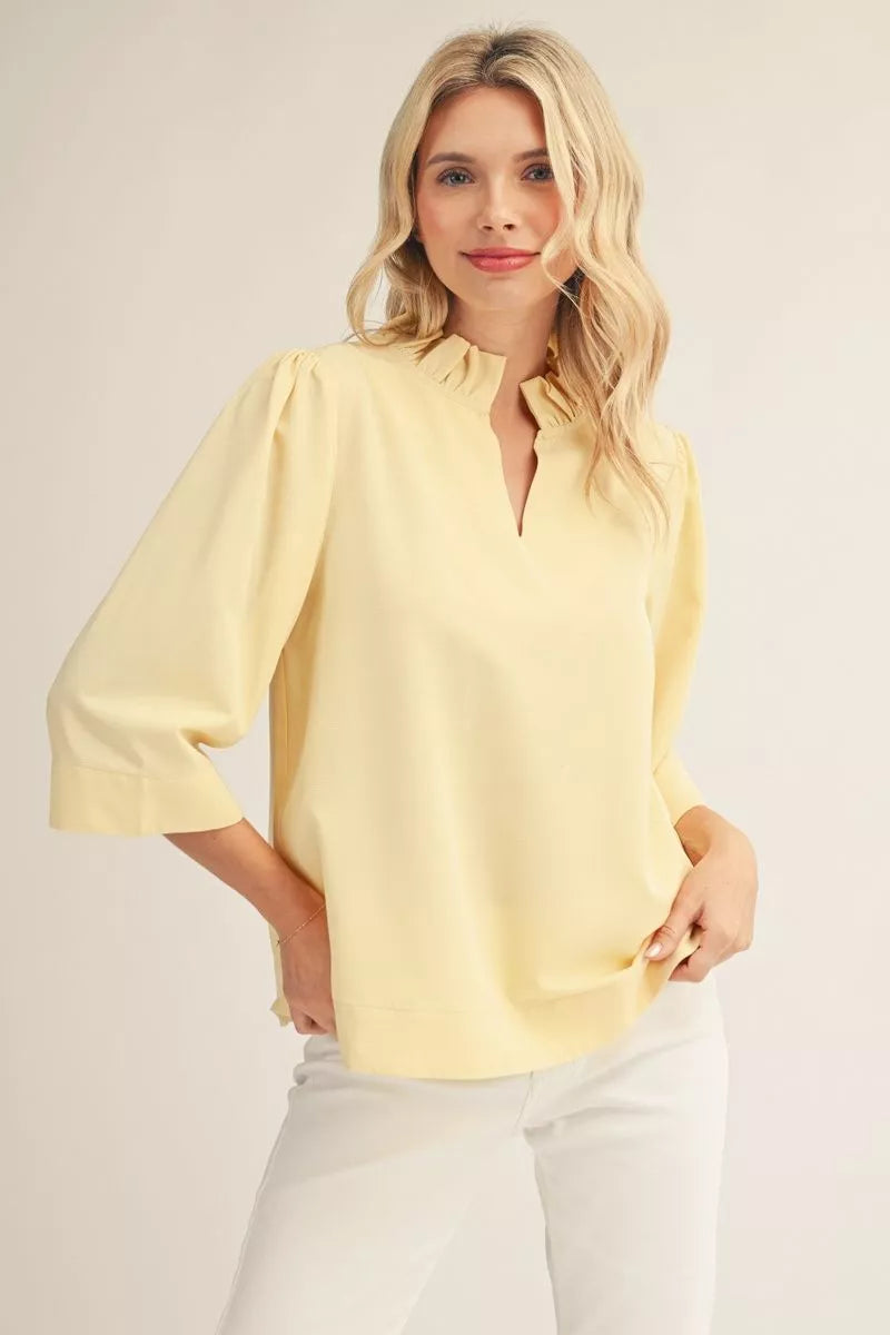 Ruffle Neck Blouse