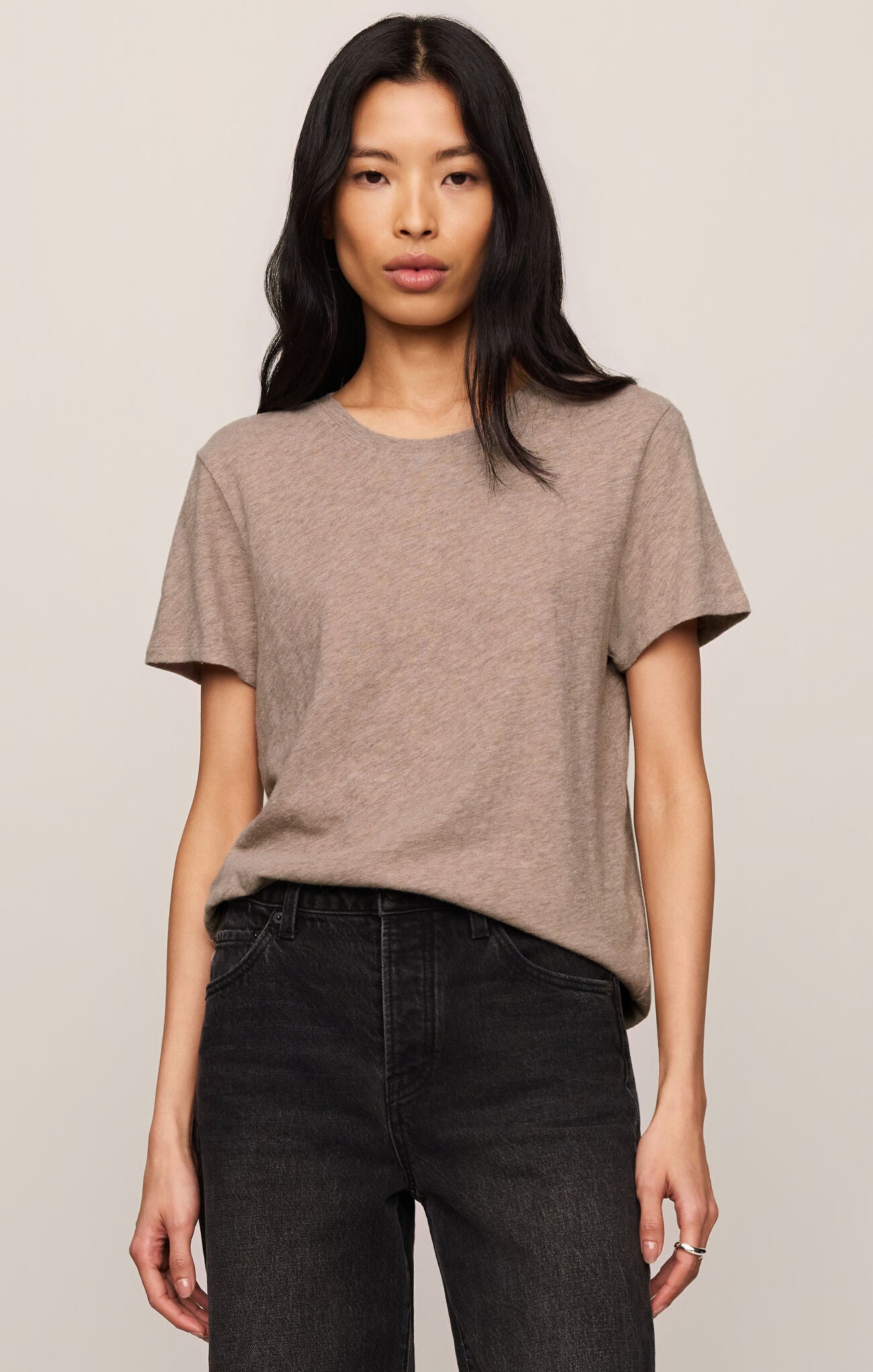 Foundation Premium Slub Tee in Heather Ash