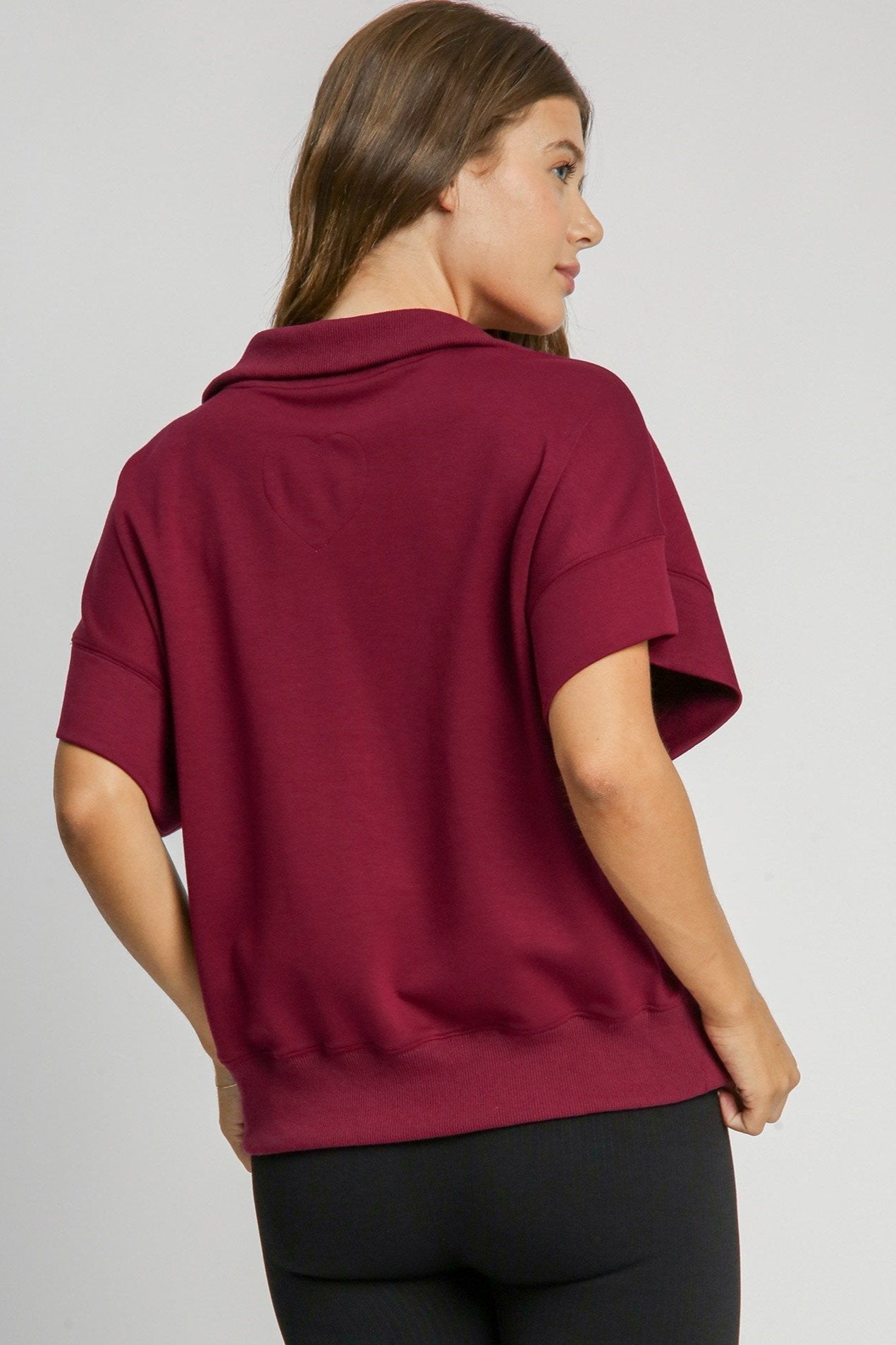 Buttery Soft Knit Short Sleeve 1/4 Zip