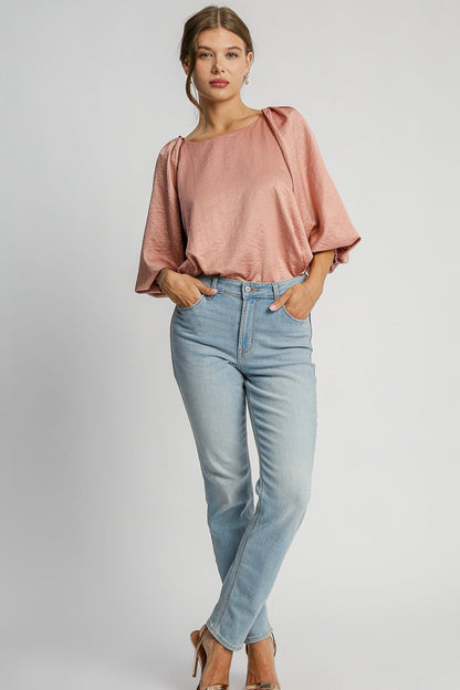 Round Neck High Low Top