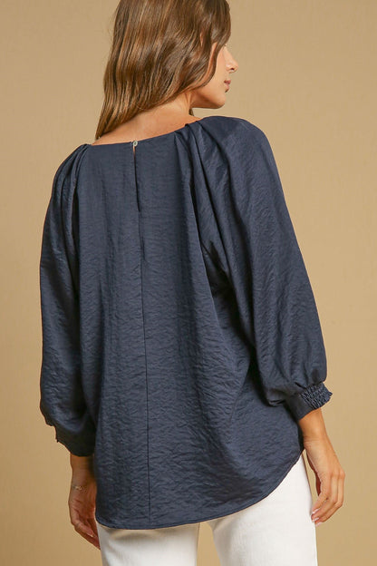 Round Neck High Low Top