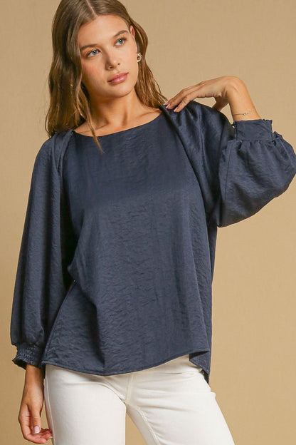 Round Neck High Low Top