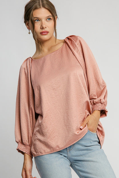 Round Neck High Low Top