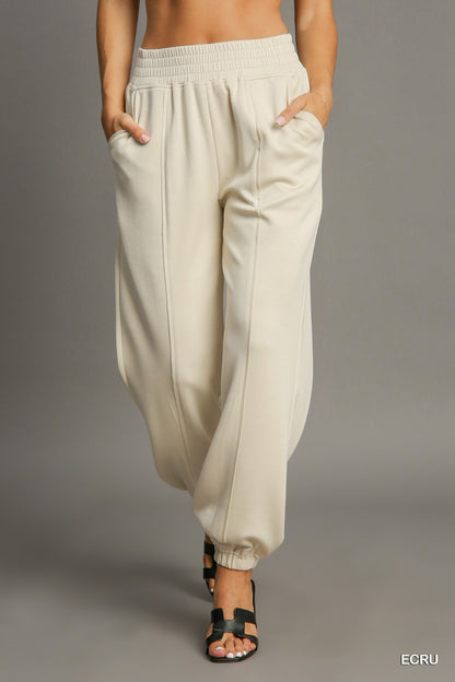 Buttery Soft Knit Cuffed Ankle Pants