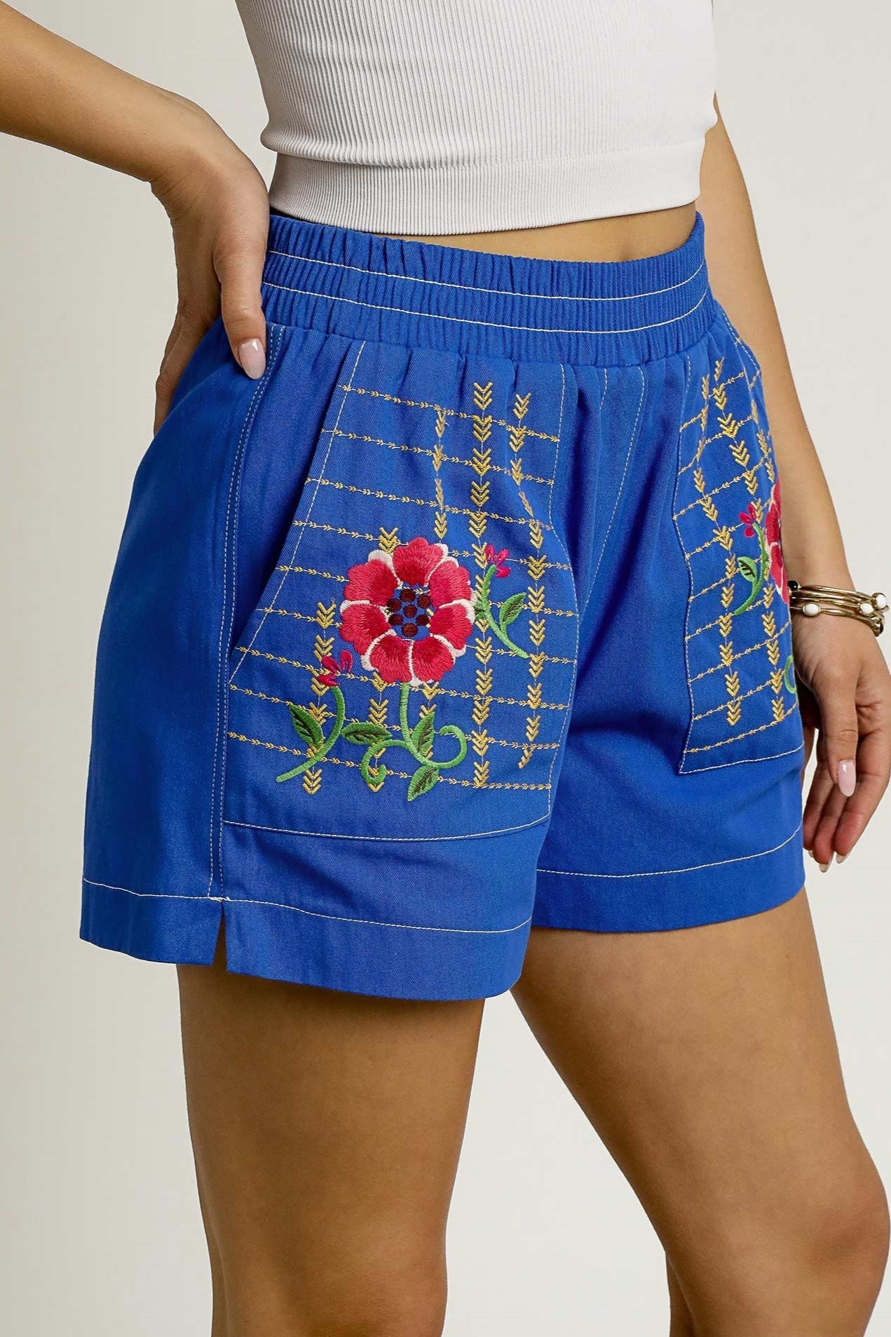 Boho Embroidered Shorts