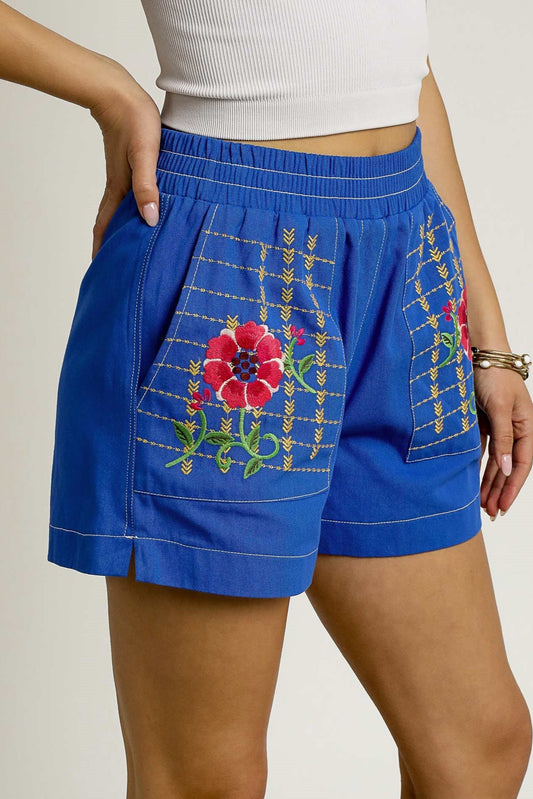 Boho Embroidered Shorts