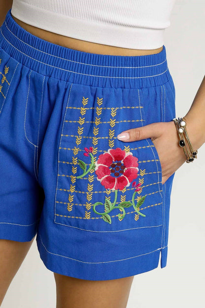 Boho Embroidered Shorts