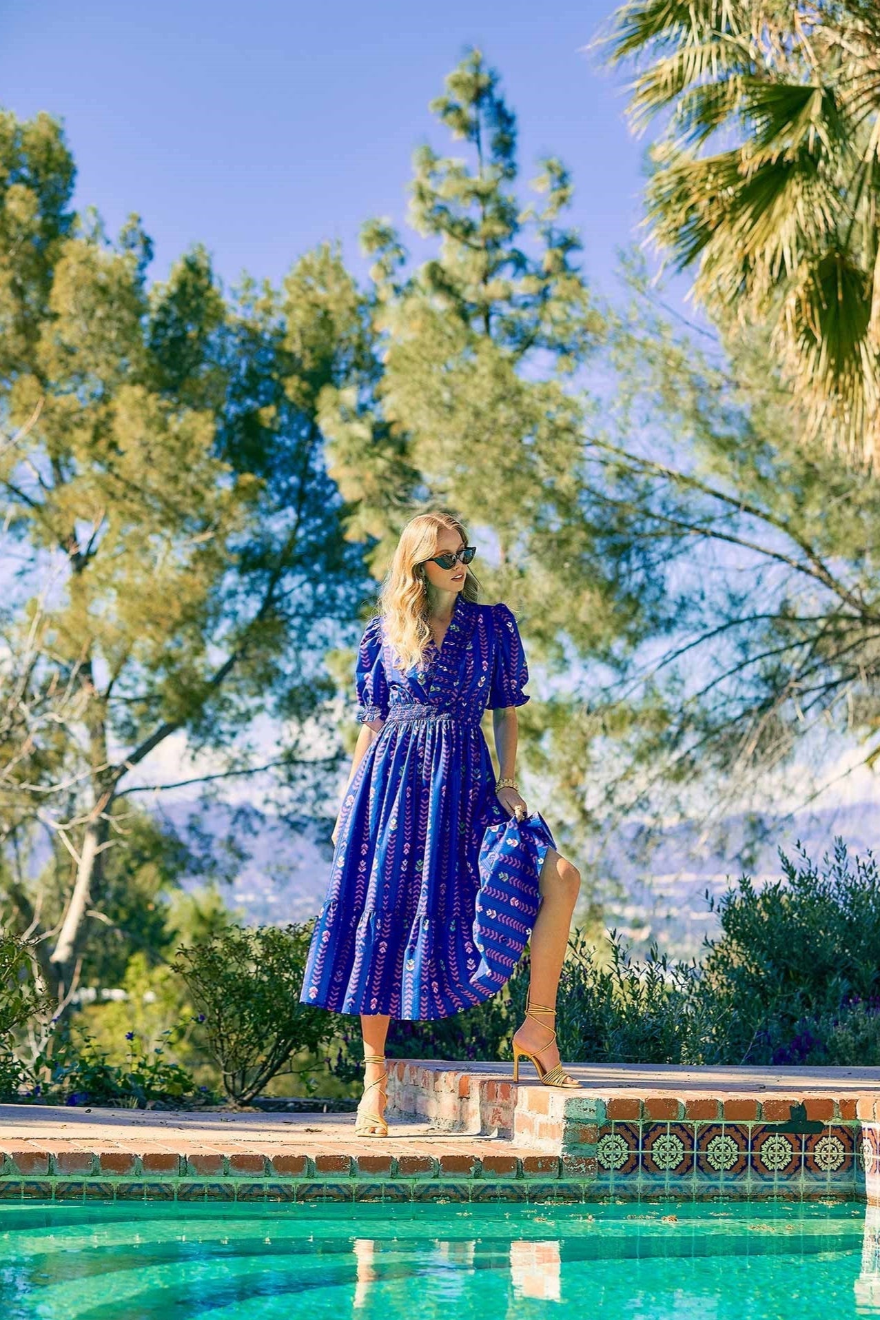 vibrant midi dress Umgee Vibrant Ruffle Smocked Midi Dress Charming Charlie