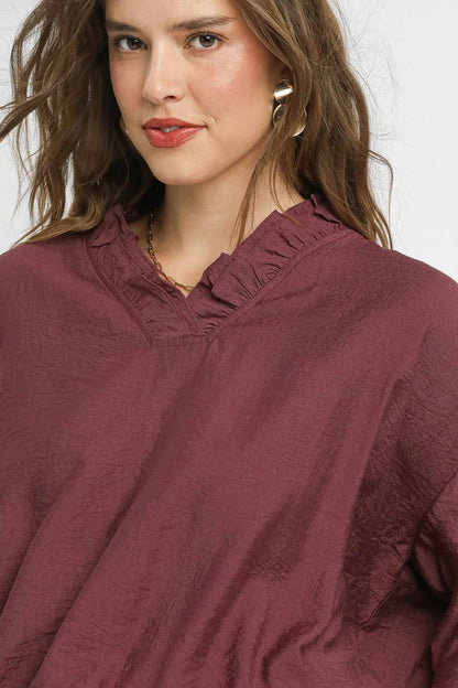 Ruffle Neck Blouse