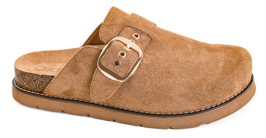 Day Dream Clogs in Tobacco Suede
