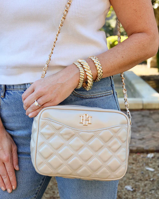 Fiona Crossbody Pearl Quilted DQ